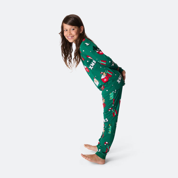 Pyjama de Noël matchy-matchy - vert