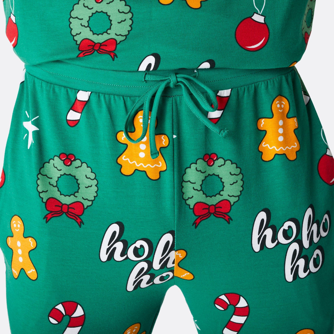 Pyjama de Noël femme Hohoho - vert