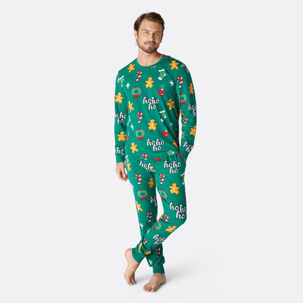 Pyjama de Noël homme Hohoho - vert