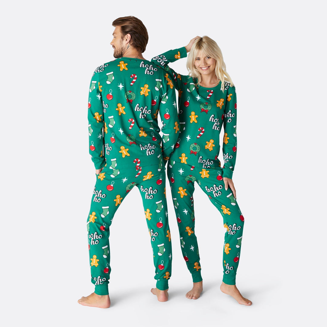 Pyjama de Noël femme Hohoho - vert