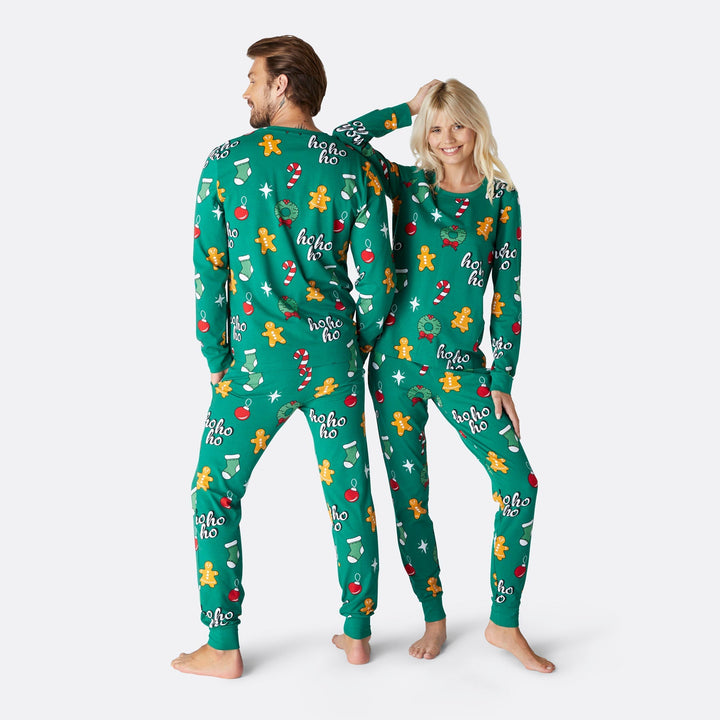 Pyjama de Noël femme Hohoho - vert