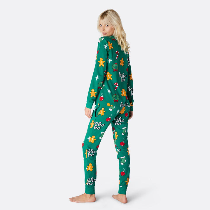Pyjama de Noël femme Hohoho - vert
