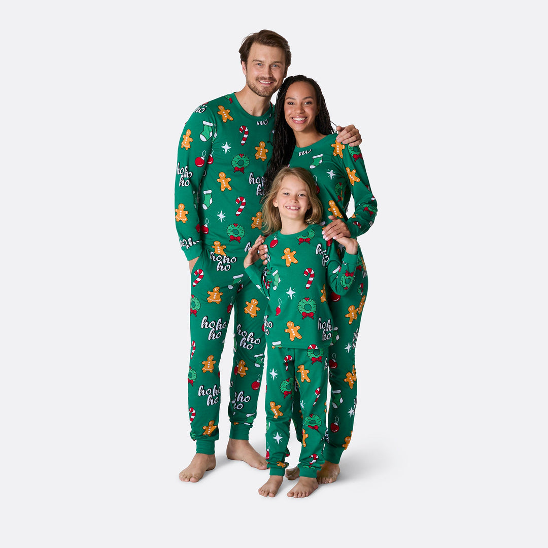 Pyjama de Noël matchy-matchy Hohoho - vert