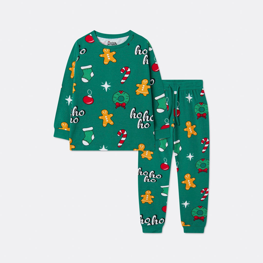 Pyjama de Noël enfant Hohoho - vert