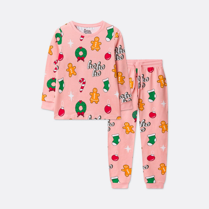 Pyjama de Noël enfant Hohoho - rose