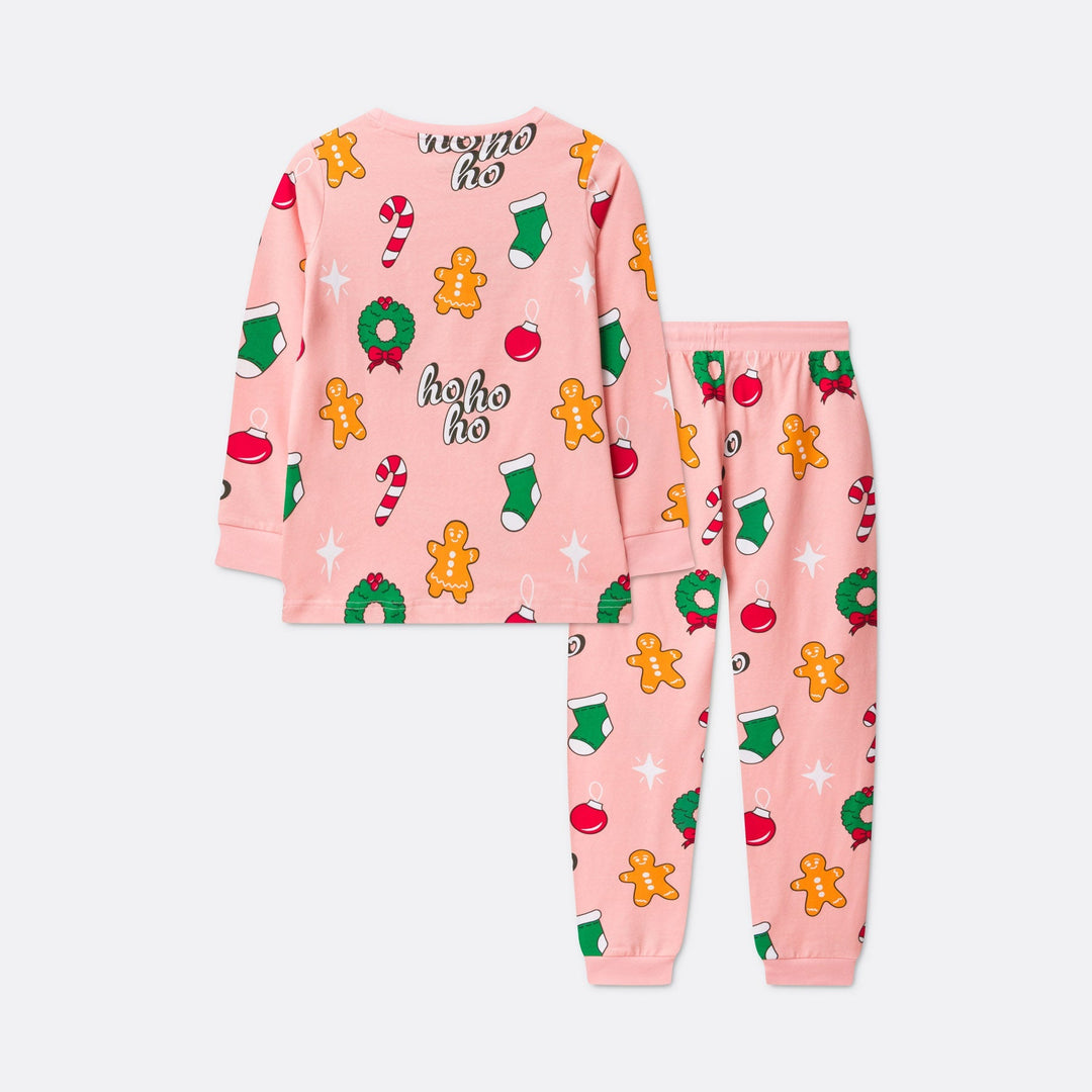 Pyjama de Noël enfant Hohoho - rose