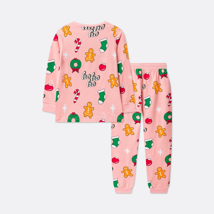 Pyjama de Noël enfant Hohoho - rose
