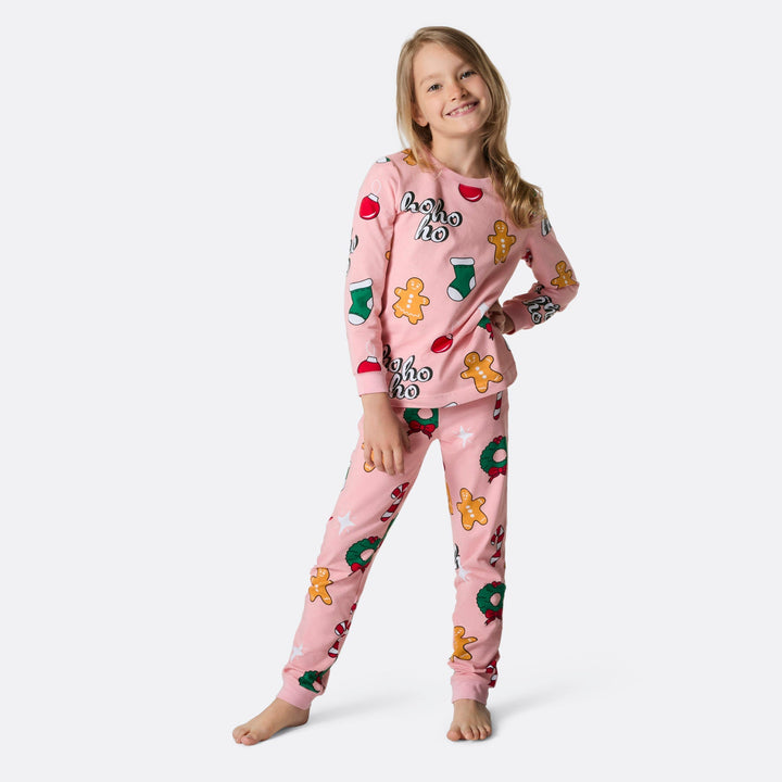 Pyjama de Noël enfant Hohoho - rose