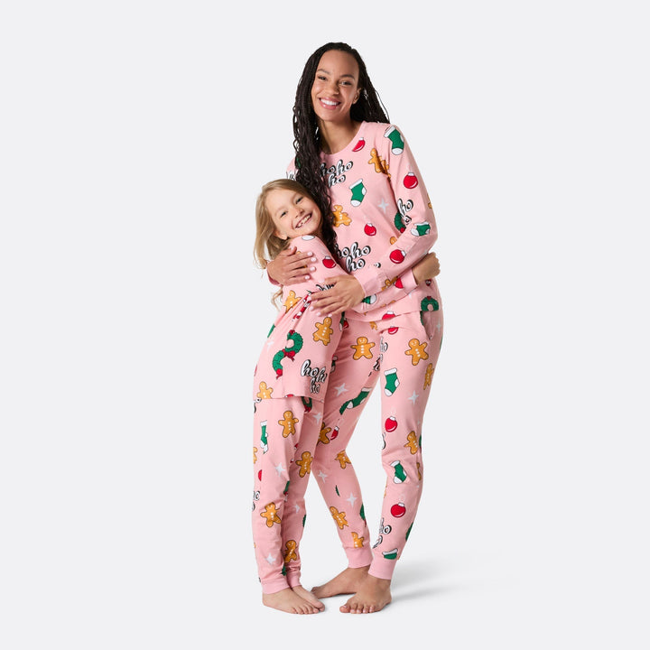 Pyjama de Noël matchy-matchy Hohoho - rose