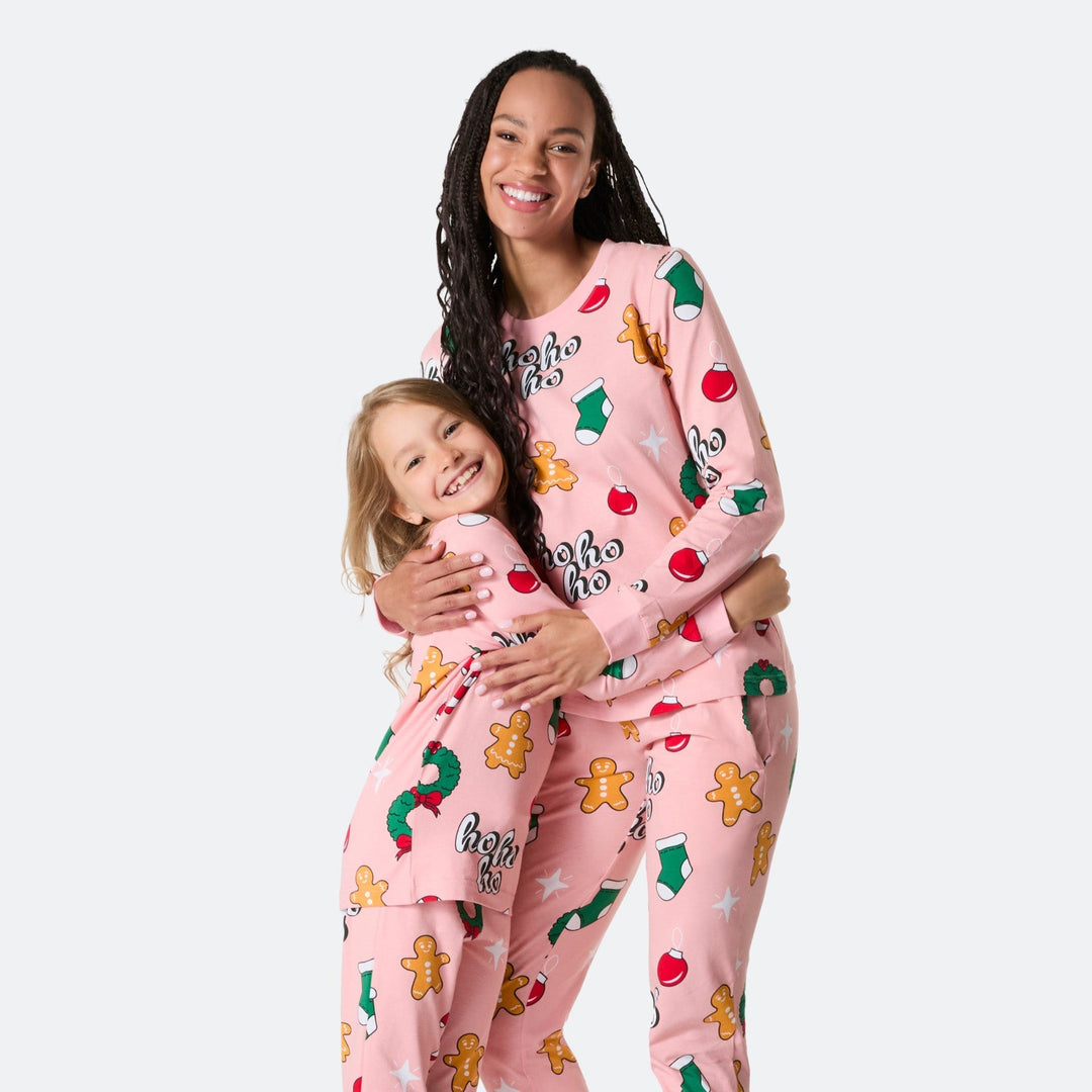 Pyjama de Noël matchy-matchy Hohoho - rose