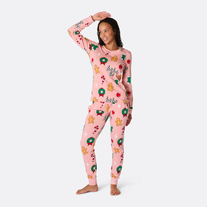 Pyjama de Noël matchy-matchy Hohoho - rose