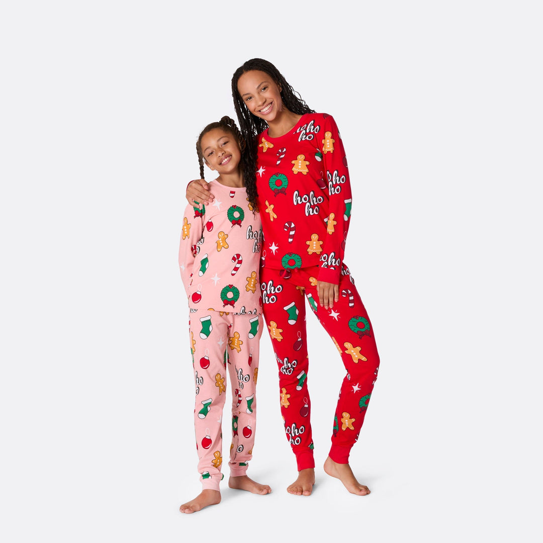 Pyjama de Noël enfant Hohoho - rose
