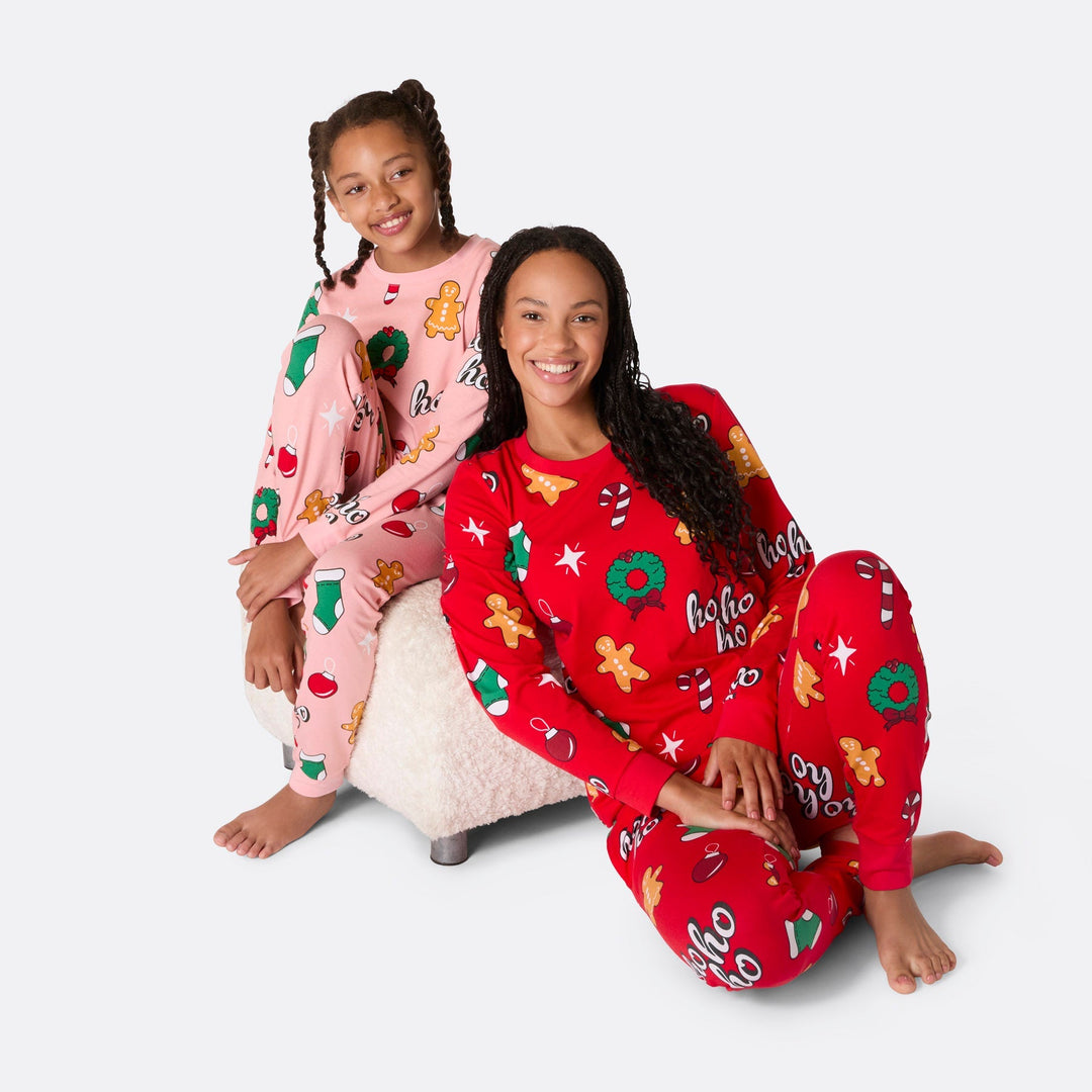 Pyjama de Noël enfant Hohoho - rose