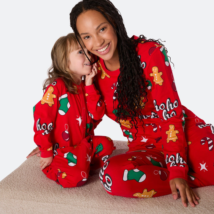 Pyjama de Noël matchy-matchy Hohoho - rouge