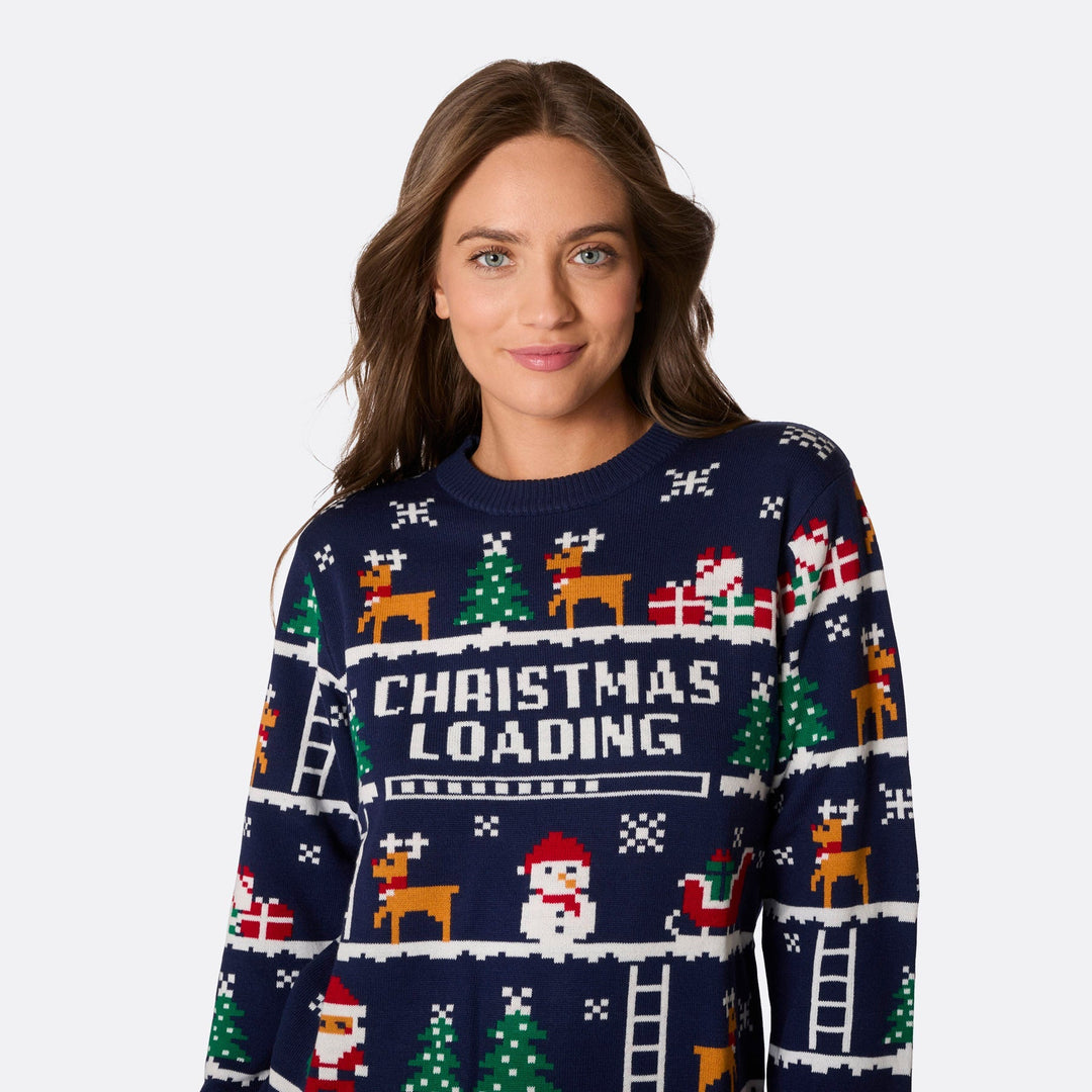 Pull de Noël matchy-matchy retrogaming