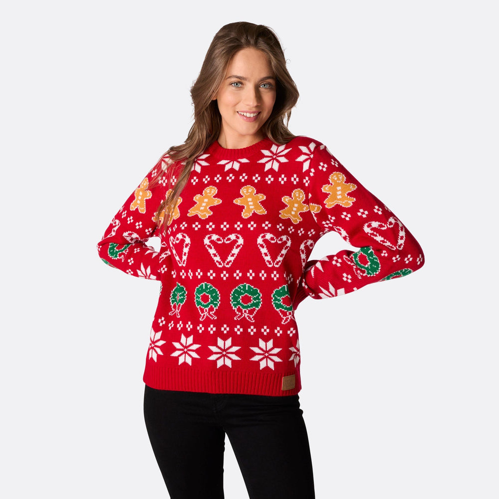 Pull de Noël matchy-matchy - rouge