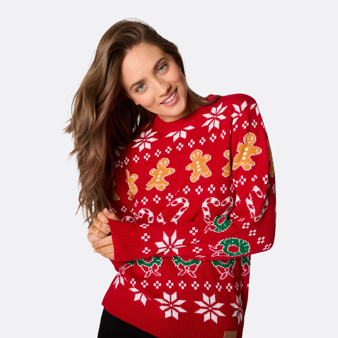 Pull de Noël matchy-matchy - rouge