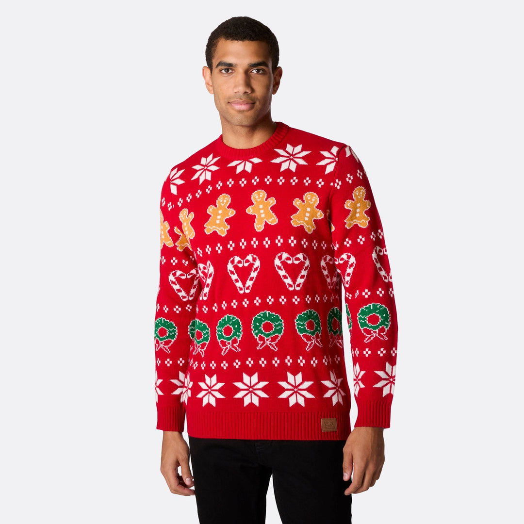 Pull de Noël matchy-matchy - rouge