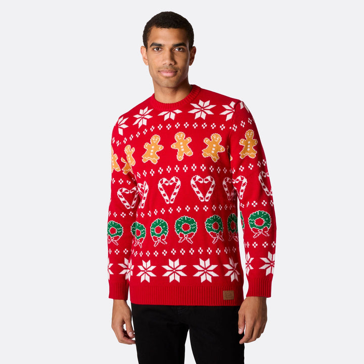 Pull de Noël matchy-matchy - rouge