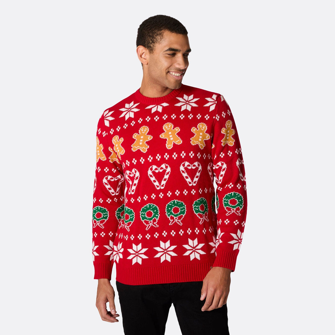 Pull de Noël matchy-matchy - rouge