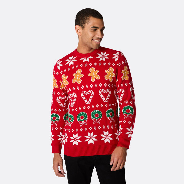 Pull de Noël matchy-matchy - rouge