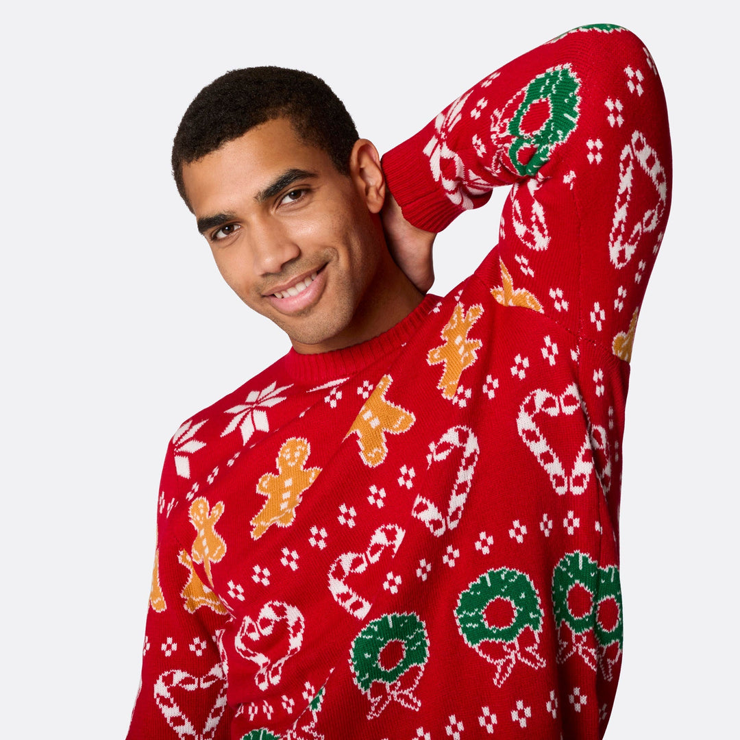Pull de Noël matchy-matchy - rouge