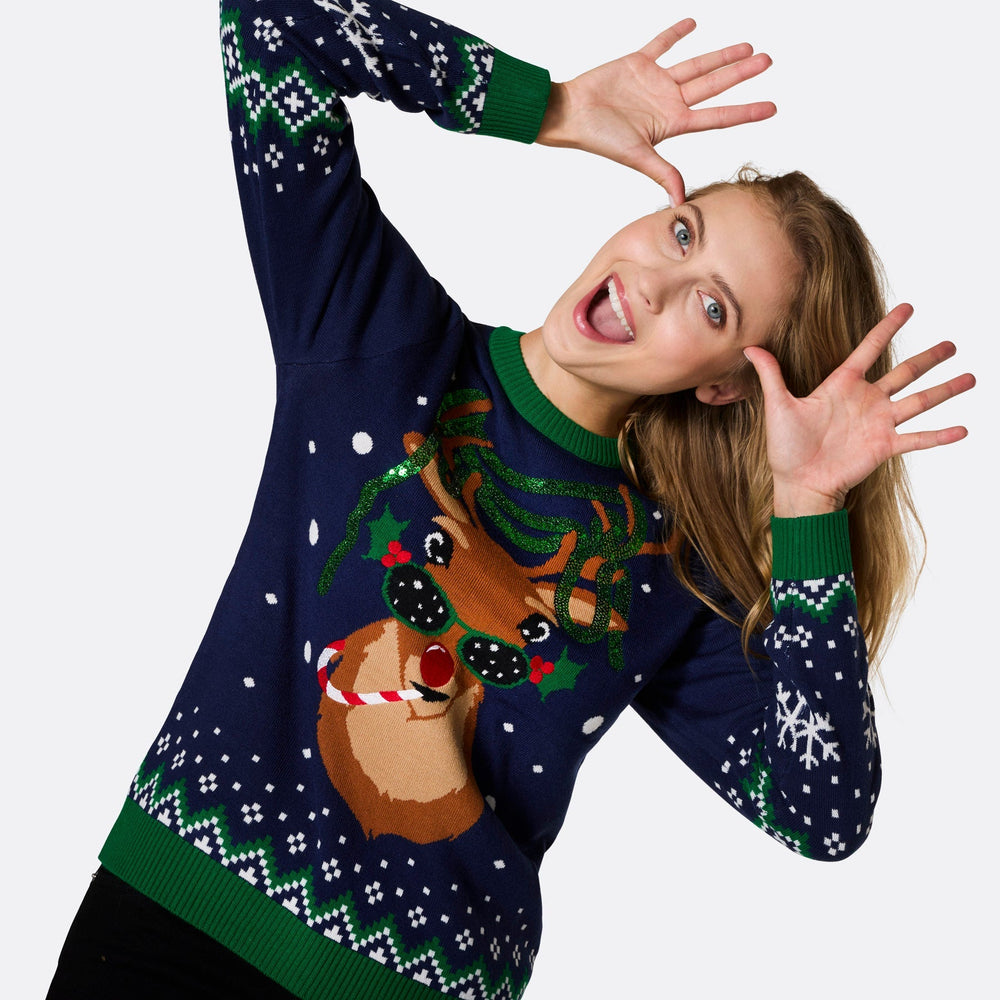 Pull de Noël matchy-matchy Rudolph