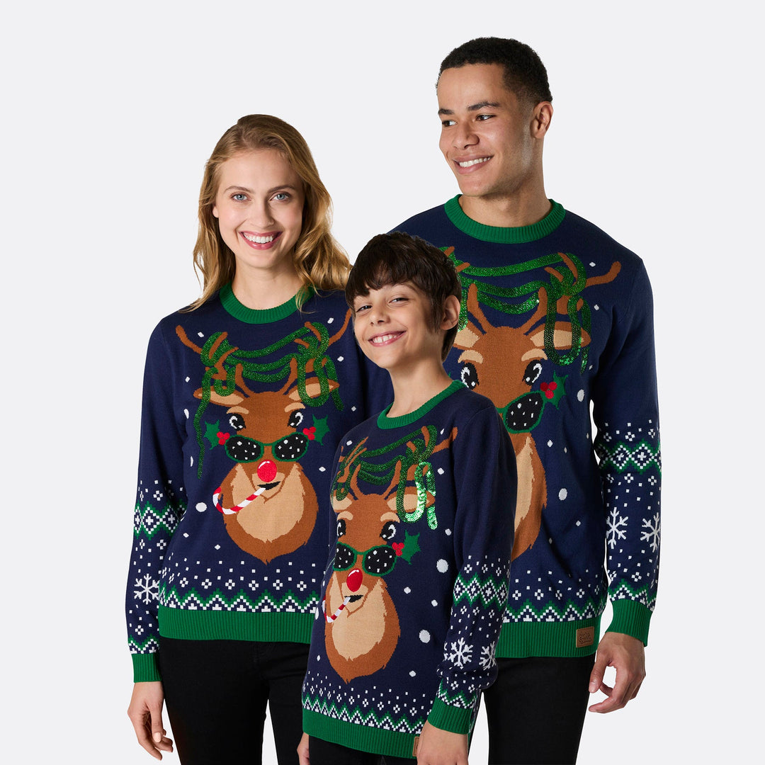 Pull de Noël matchy-matchy Rudolph