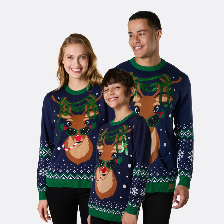 Pull de Noël matchy-matchy Rudolph