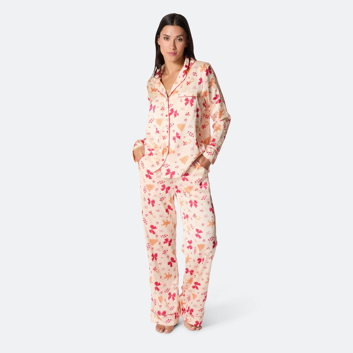 Pyjama de Noël femme en satin Pain d&