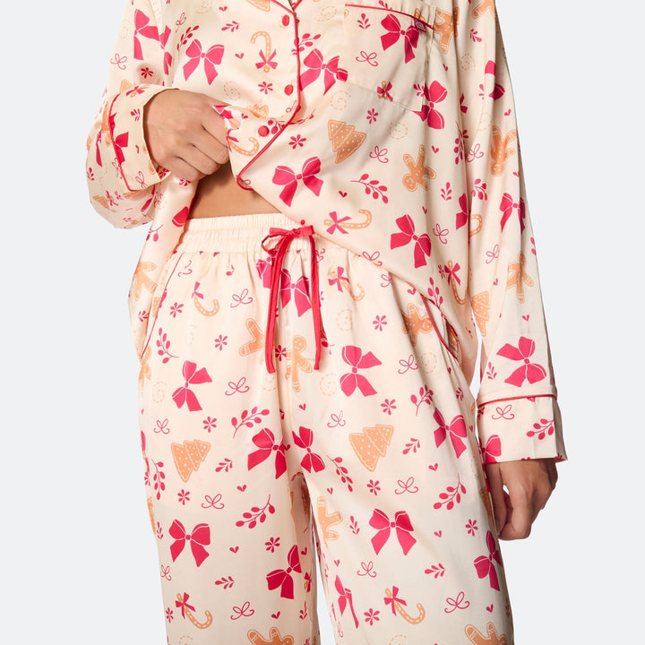 Pyjama de Noël femme en satin Pain d&