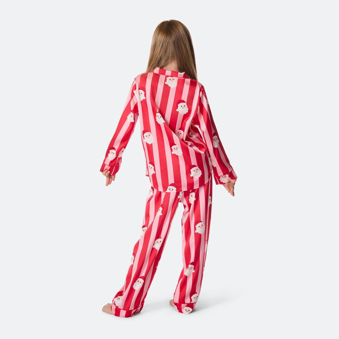 Pyjama de Noël matchy-matchy en satin à rayures
