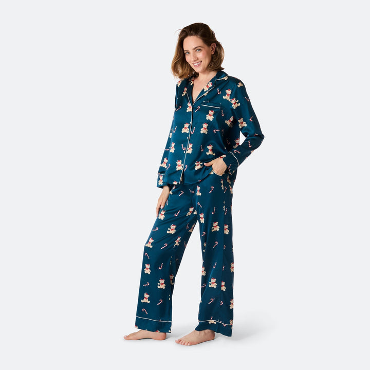 Pyjama de Noël matchy-matchy en satin Teddy Bear