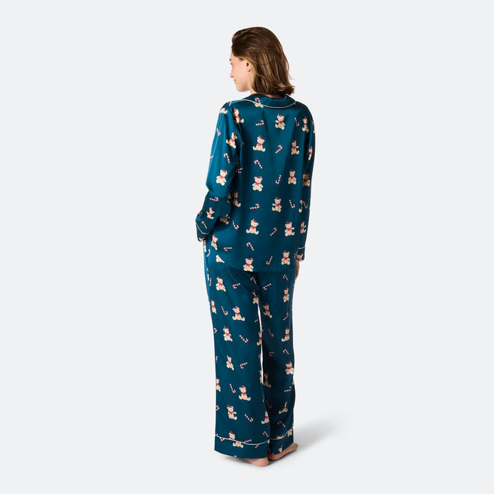 Pyjama de Noël matchy-matchy en satin Teddy Bear