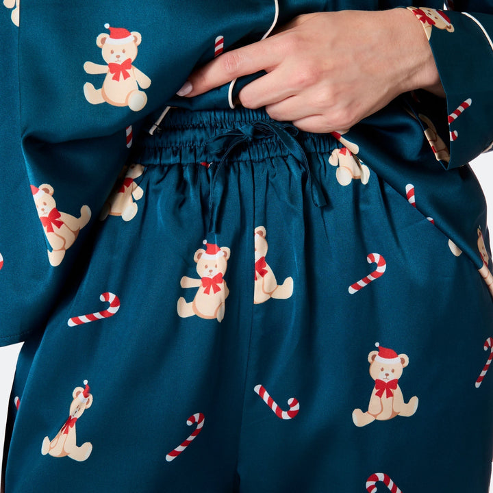 Pyjama de Noël matchy-matchy en satin Teddy Bear