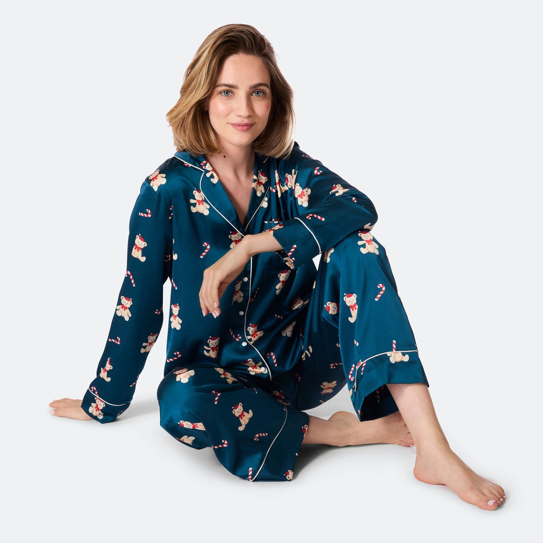 Pyjama de Noël matchy-matchy en satin Teddy Bear