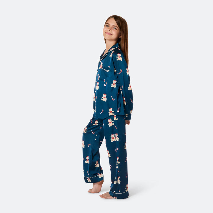 Pyjama de Noël matchy-matchy en satin Teddy Bear