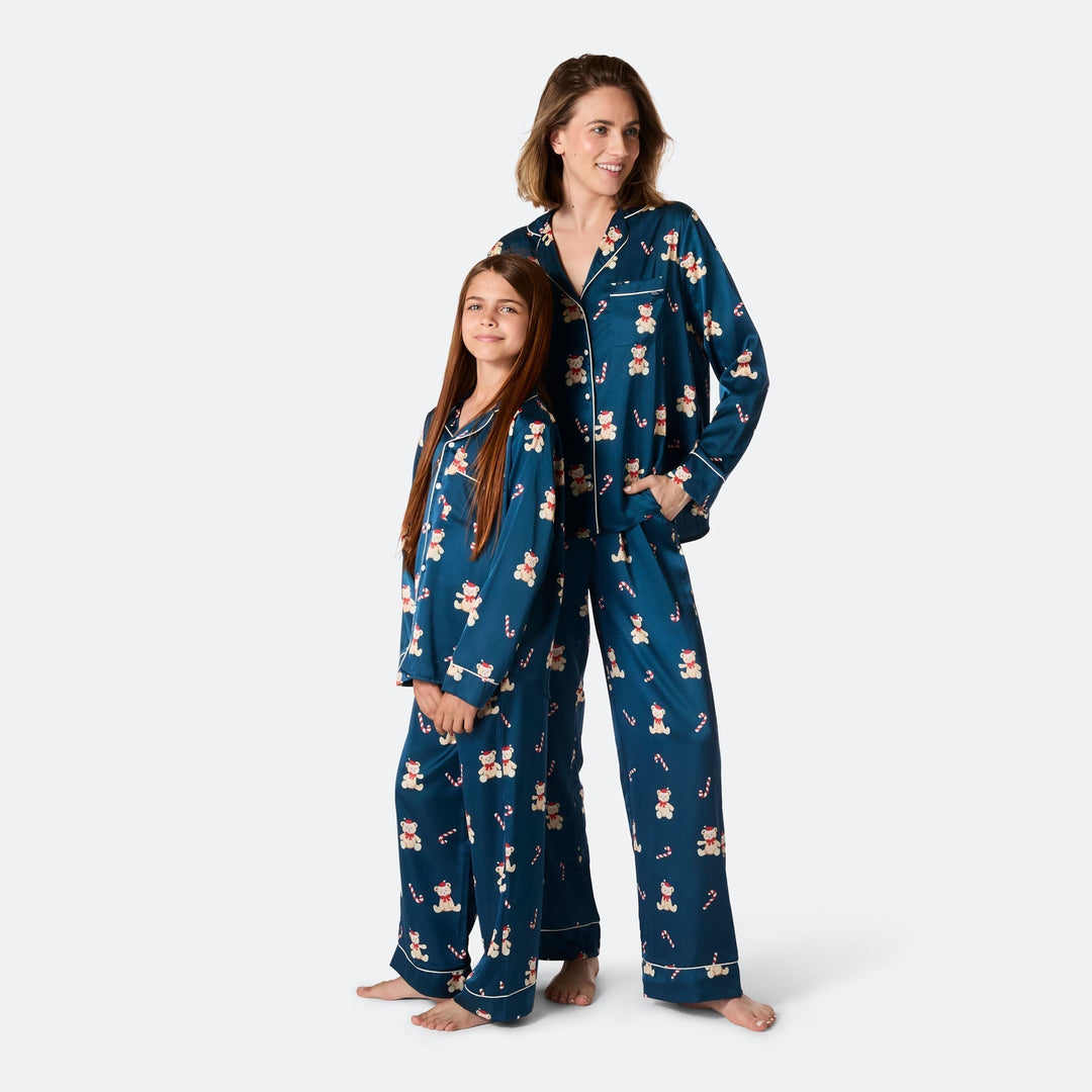 Pyjama de Noël matchy-matchy en satin Teddy Bear