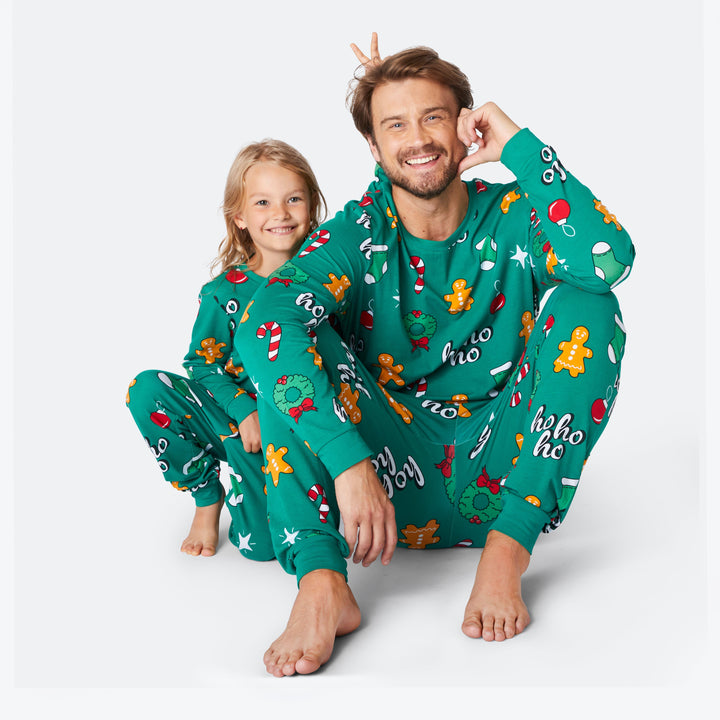 Pyjama de Noël enfant Hohoho - vert