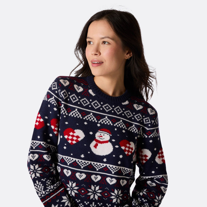 Pull de Noêl femme Bonhomme de neige