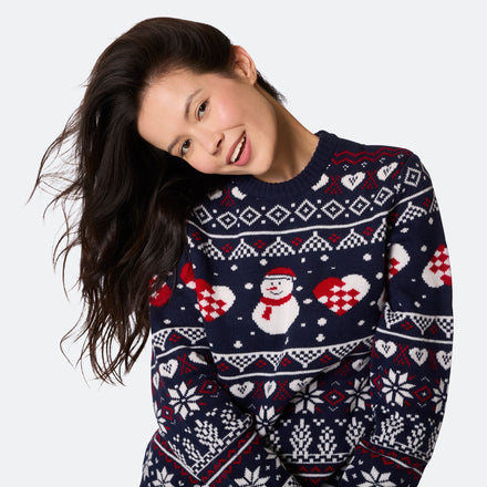 Pull de Noêl femme Bonhomme de neige