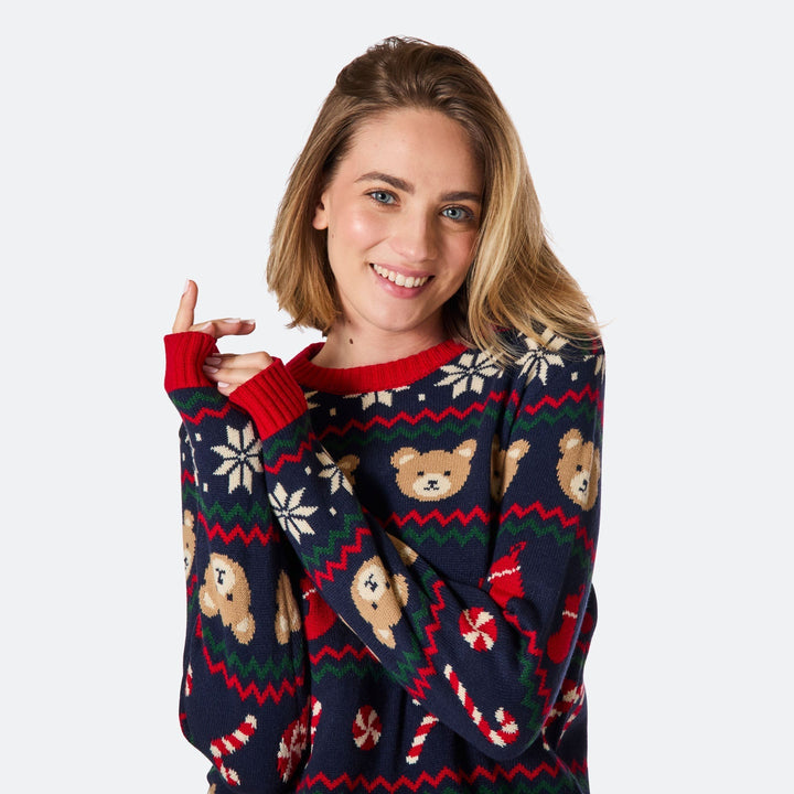 Pull de Noël matchy-matchy Teddy Bear