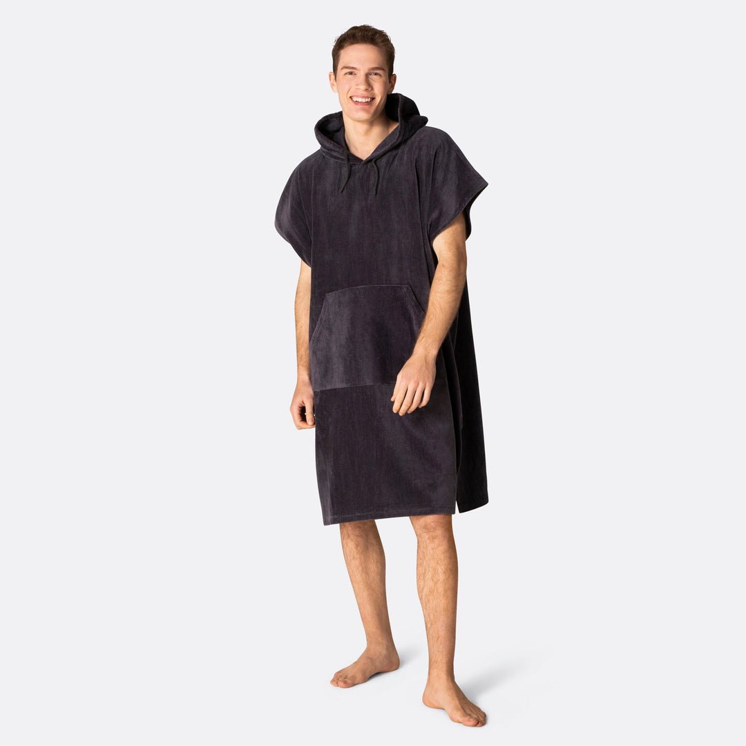 Poncho de bain - gris foncé