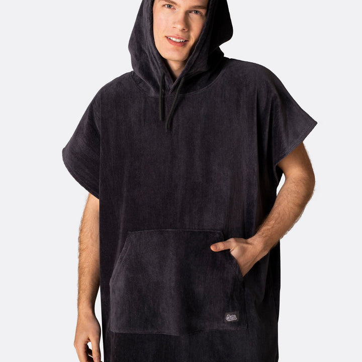 Poncho de bain - gris foncé