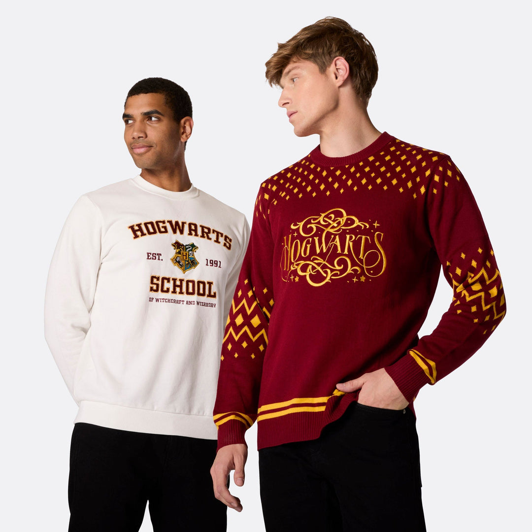 Pull de Noël homme "Hogwarts School"