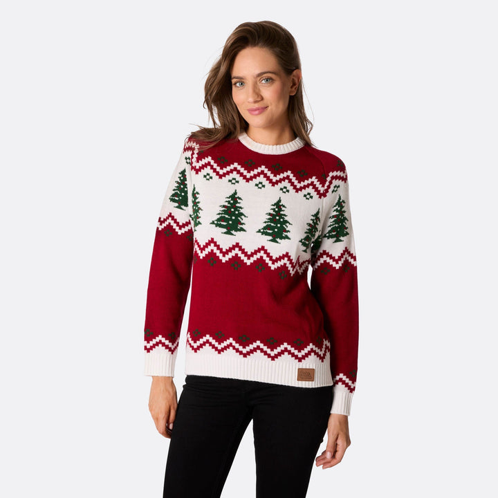 Pull de Noël femme Sapin rétro