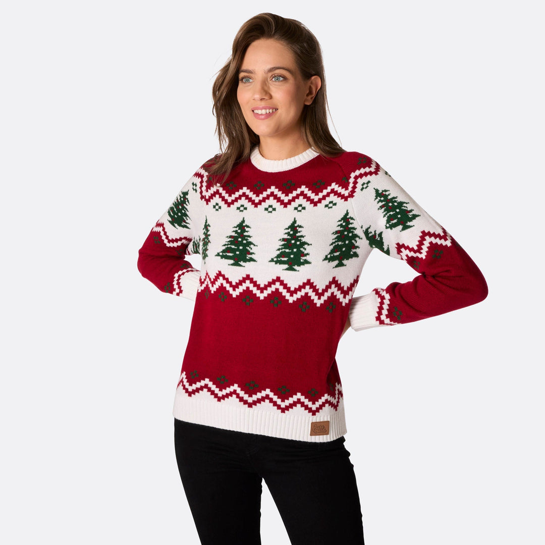 Pull de Noël femme Sapin rétro