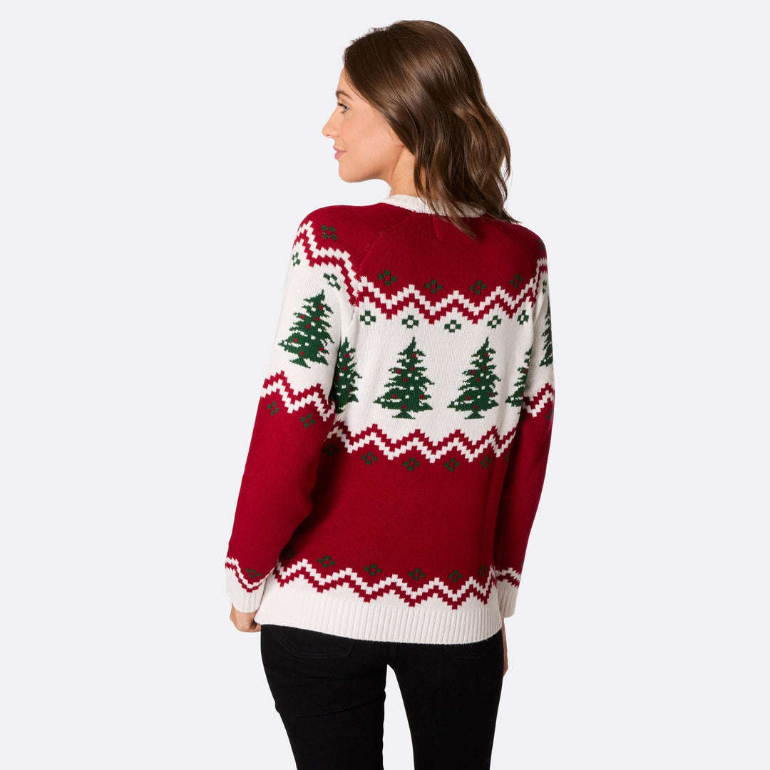 Pull de Noël femme Sapin rétro