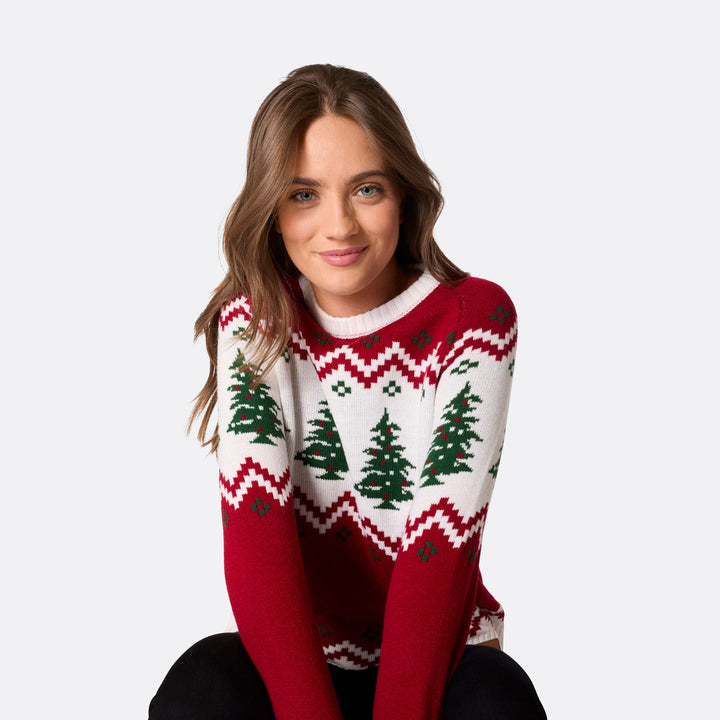 Pull de Noël femme Sapin rétro
