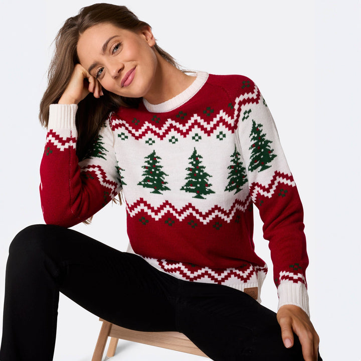 Pull de Noël femme Sapin rétro
